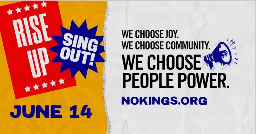 No Kings Rally before the ‘Rise Up Sing Out’ Concert!